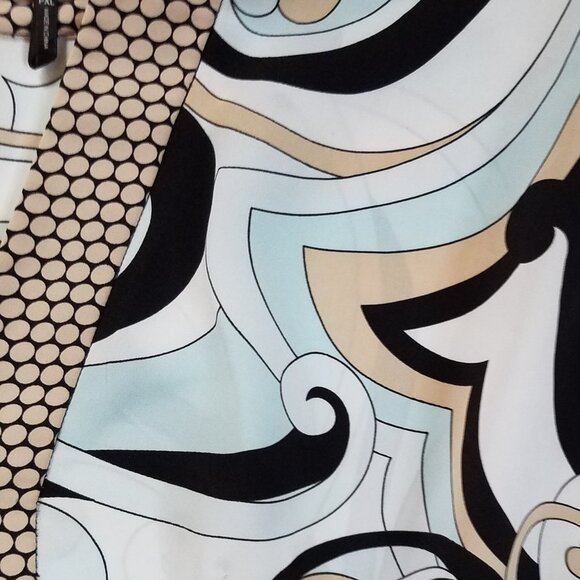 Daisy Fuentes Blouse Baby Doll Style Abstract   PXL - Picture 9 of 15